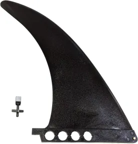 11" US Box Center Single Fin Skeg Hard Plastic for Longboard Nose Rider Surfboard SUP Stand up Paddleboard (Black (with Screw))