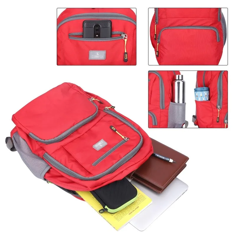 15.6 Inch Laptop Backpack - Water-Resistant, Lightweight | 27 Liters | Red