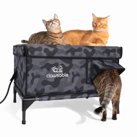 2-Door Lift-Top Elevated Heated Outdoor Cat House Large