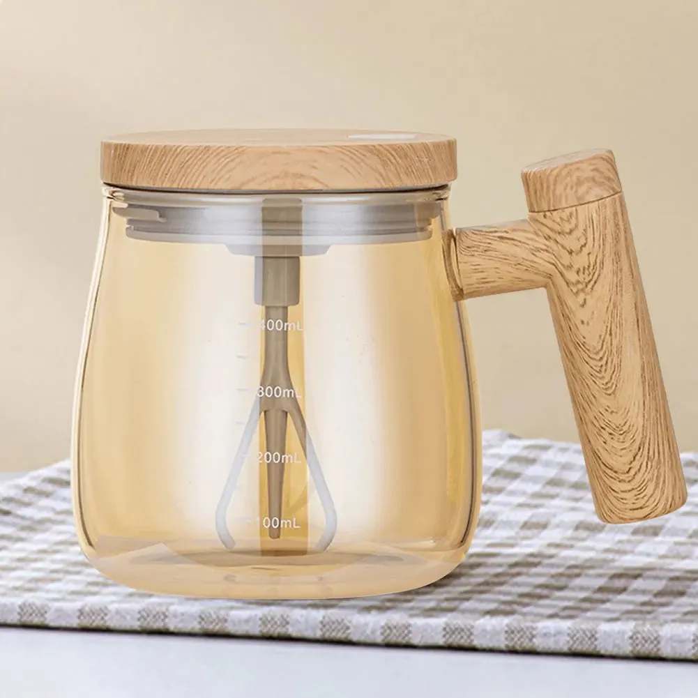 400ML  IP67 Waterproof High Borosilicate Glass Auto Mixing  Mug