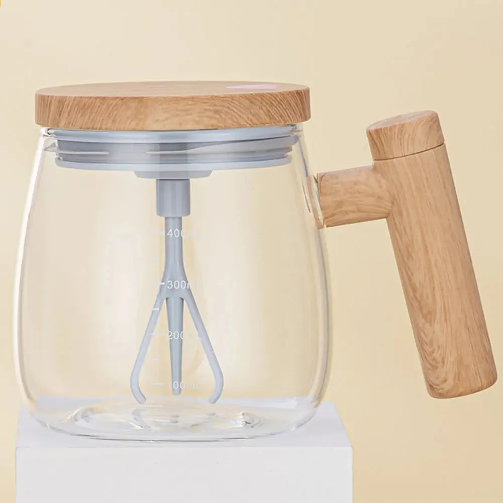 400ML  IP67 Waterproof High Borosilicate Glass Auto Mixing  Mug