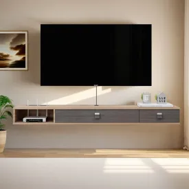 55" Dueta Floating TV Stand, Walnut