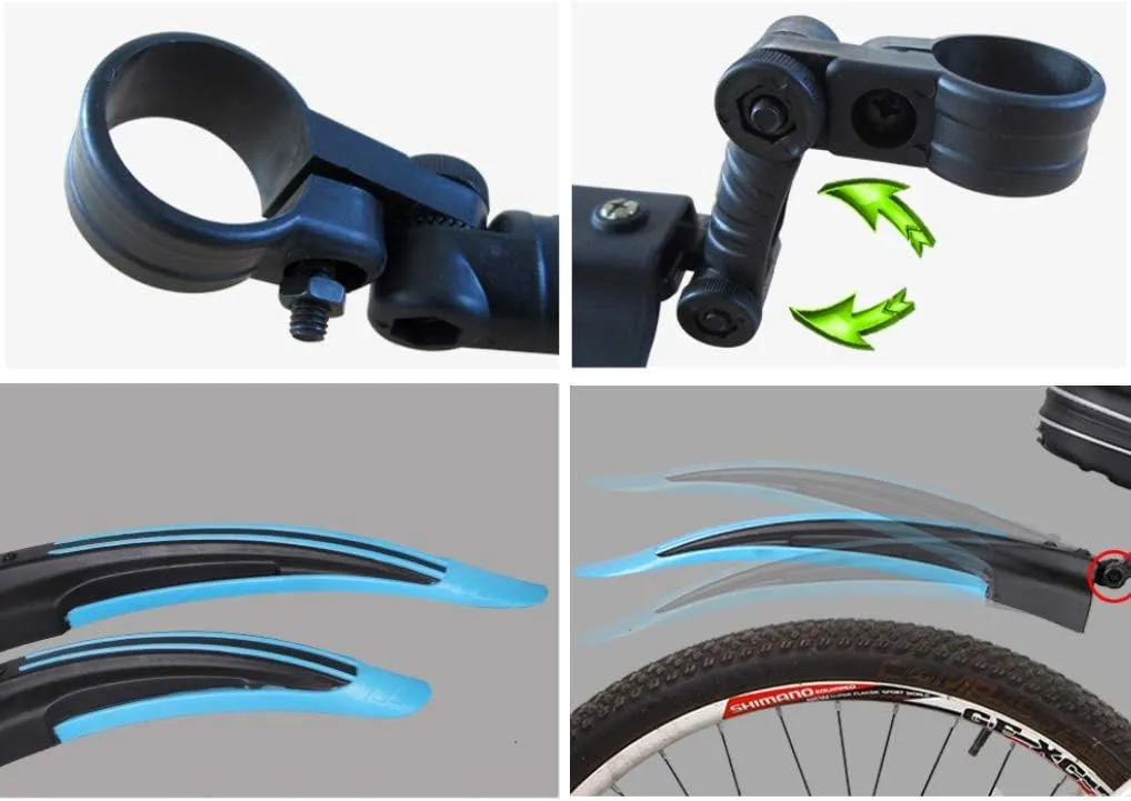 Adjustable Road Mountain Bike Bicycle Cycling Tire Front/Rear Mud Guards Mudguard Fenders Set