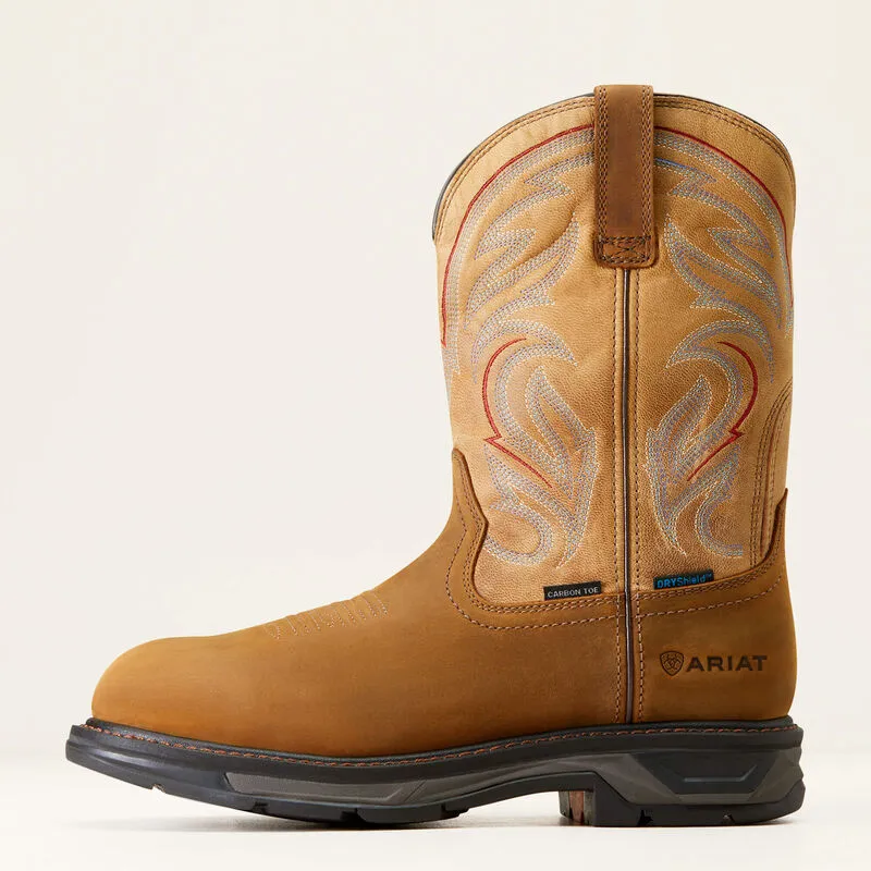 Ariat Men's 11" Workhog XT Waterproof Carbon Toe Work Boot - Distressed Brown 10045435