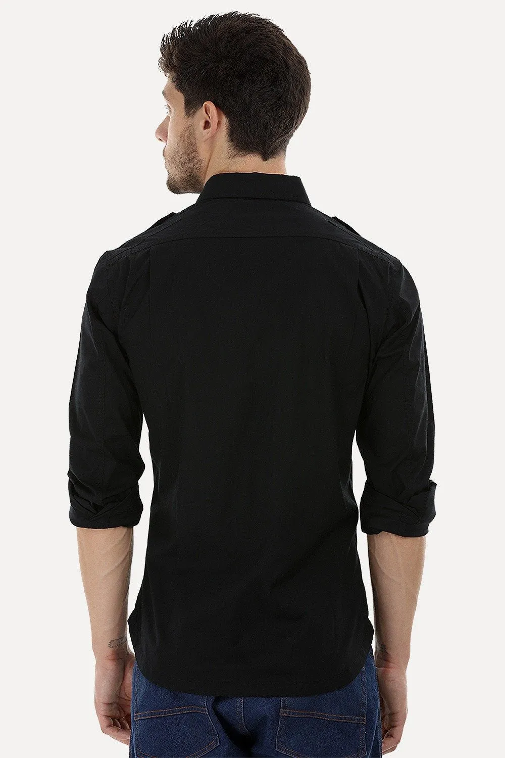 Army Styled Stretchable Shirt