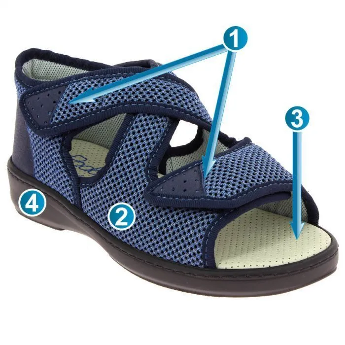 Athena Jean Wide Adjustable Oedema In/Outdoor Sandals