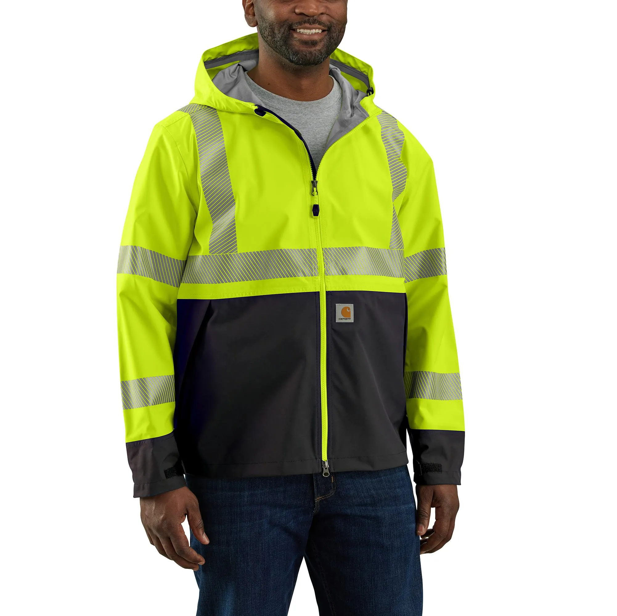 Carhartt Men's Hi-Vis Waterproof Storm Defender® Class 3 Hooded Jacket