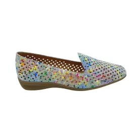 Cassini Women's Mice Slip On Loafers- Paint Drops