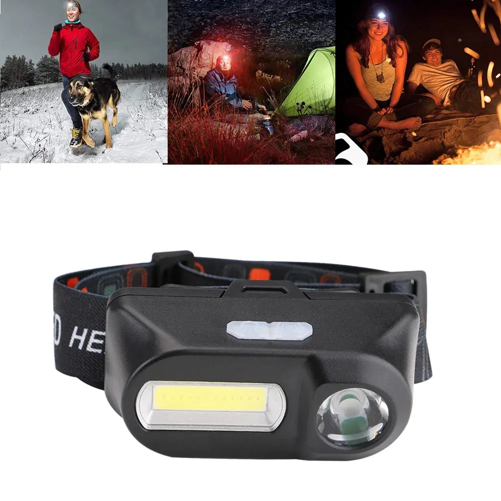 CEHOLYD LED Mini Headlamp Outdoor Camping Portable Headlights XPE COB USB Charging Fishing Light Power For 18650 Battery