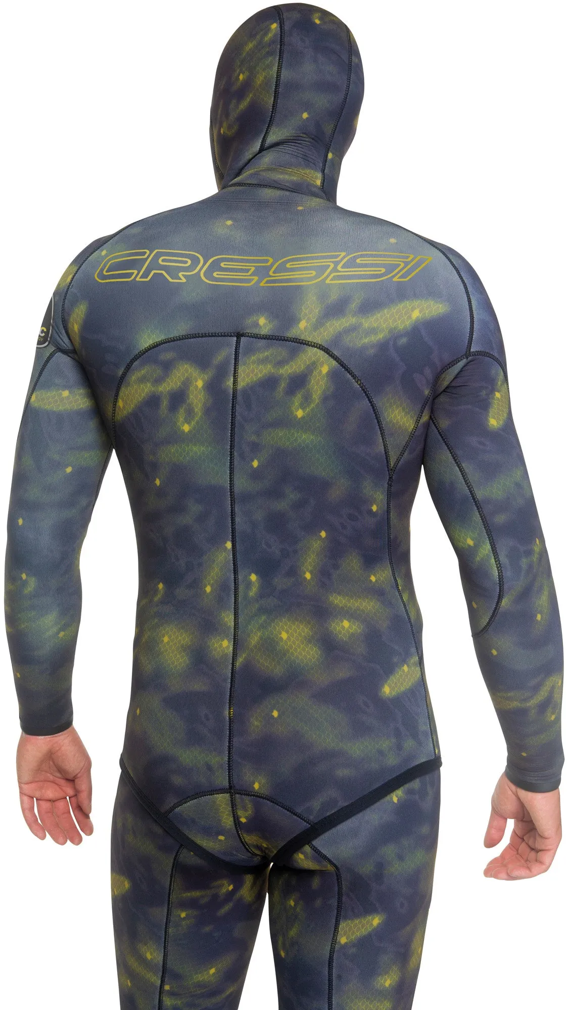 Cressi 5mm Lampuga Men's 2-pcs Camouflage Patterned Freediving Wetsuit