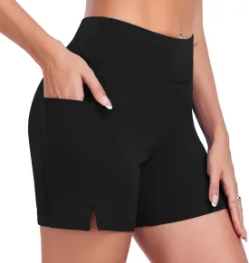DAYOUNG Women's High Waisted Swim Skirt Tummy Control Board Shorts with Pocket Beach Bottoms with Liner