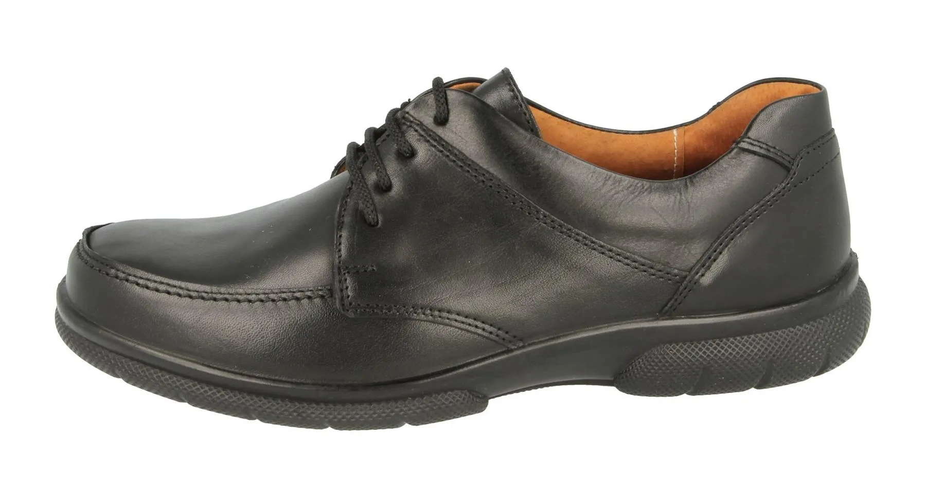 DB Shoes Mens Wide Fit (6V) Casual Lace UP Shoes (Morgan) in Black Size 7 - 14