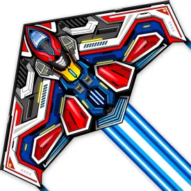 Delta Kite for Kids & Adults, Extremely Easy to Fly Kites, Single Line Beach Kite with Winder for Family Outdoor Games & Activities (Spaceship Kite)