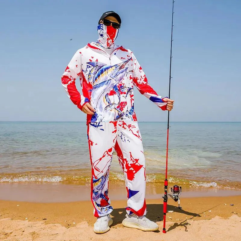 DIAOLIAN Fishing Suits Breathable Moisture-Wicking And Quick-Dry Anti-UV UPF50 
