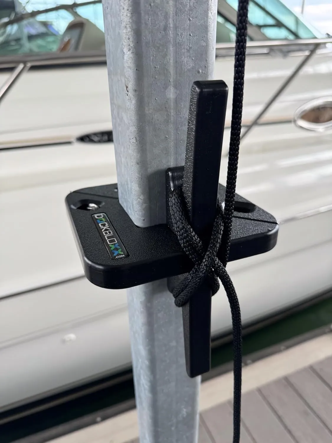 Dock Float Storage & Organization Pully System- No Drill Easy Install- UV & Rust-Resistant, Marine-Grade, Made in the USA- Fits a 4" Square Post