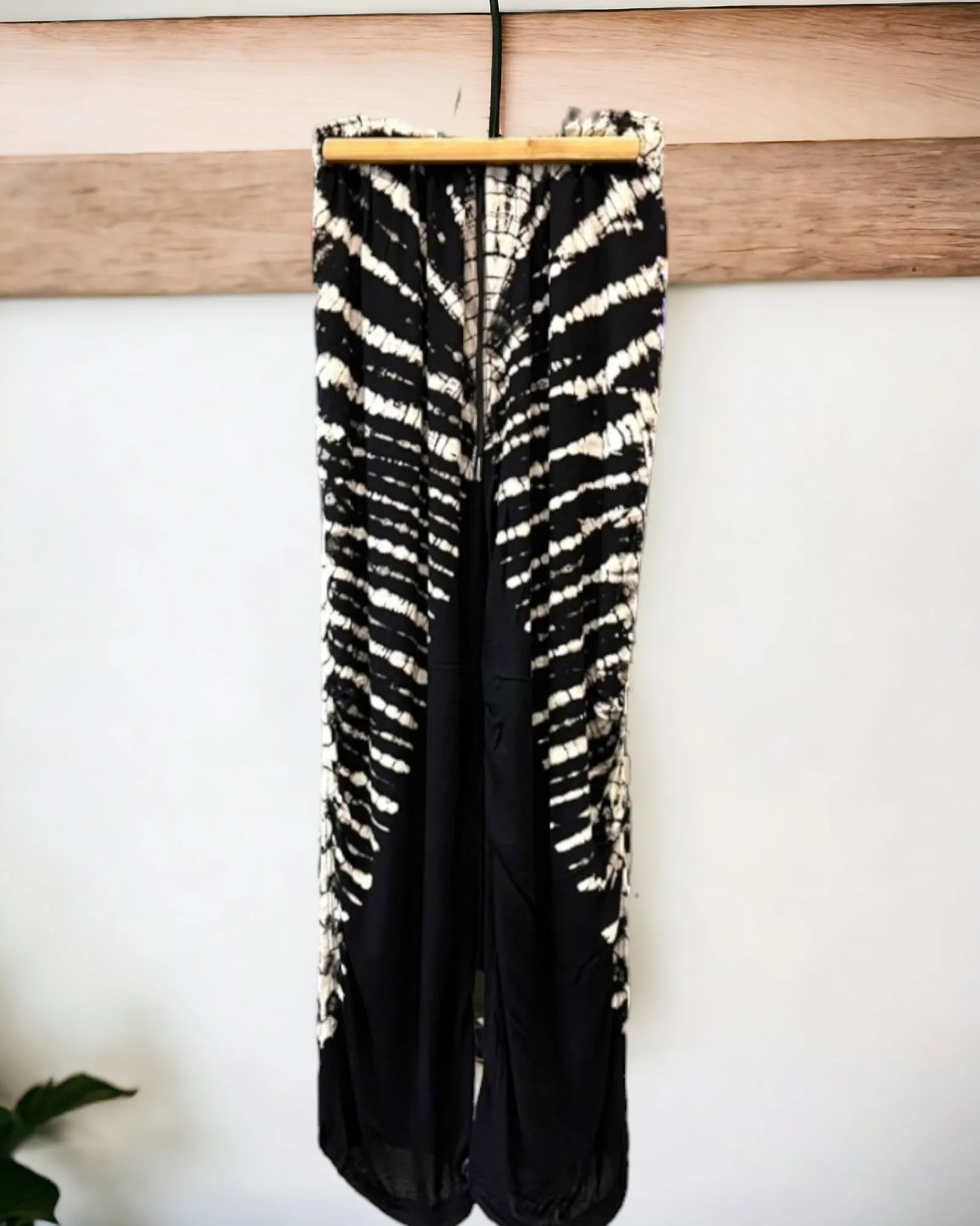 Drawstring Ankle Semi Tye Dye Casual Pants