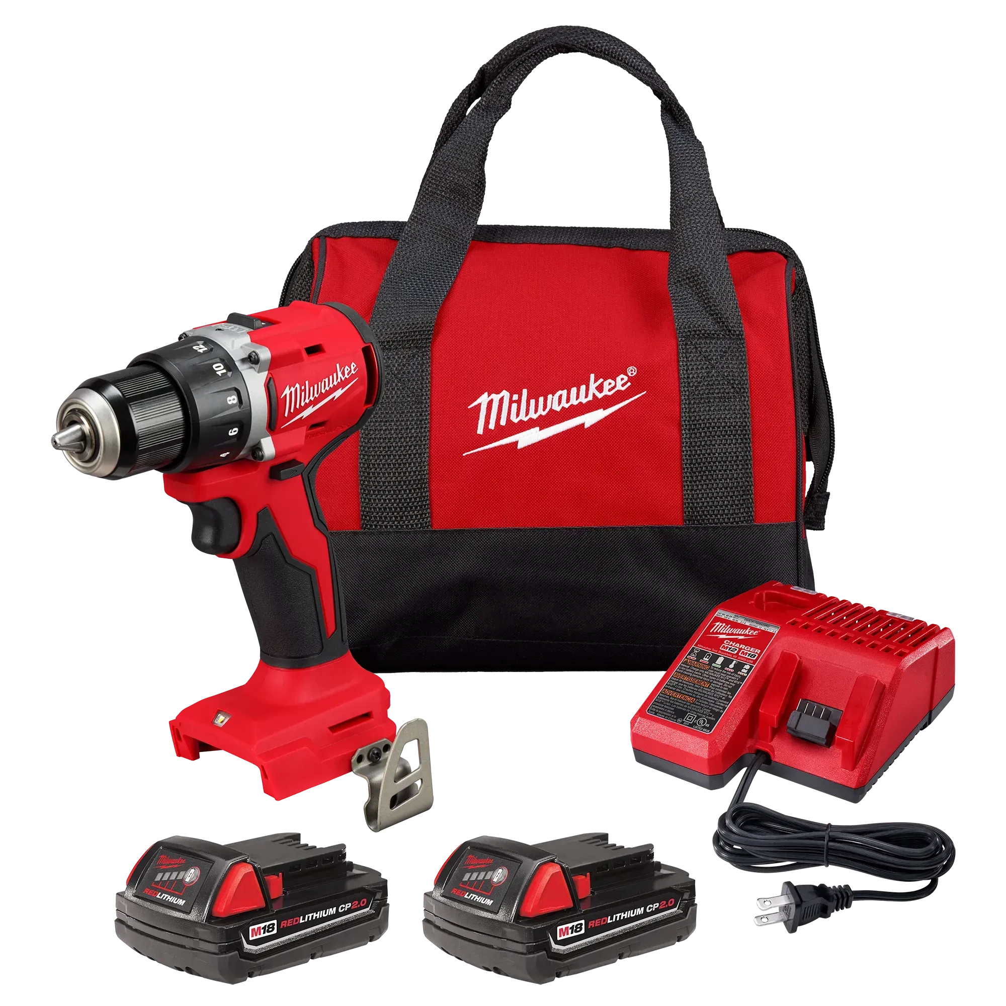 Drill/Driver - Milwaukee M18™ Compact Brushless 1/2" Drill/Driver Kit, 3601-22CT