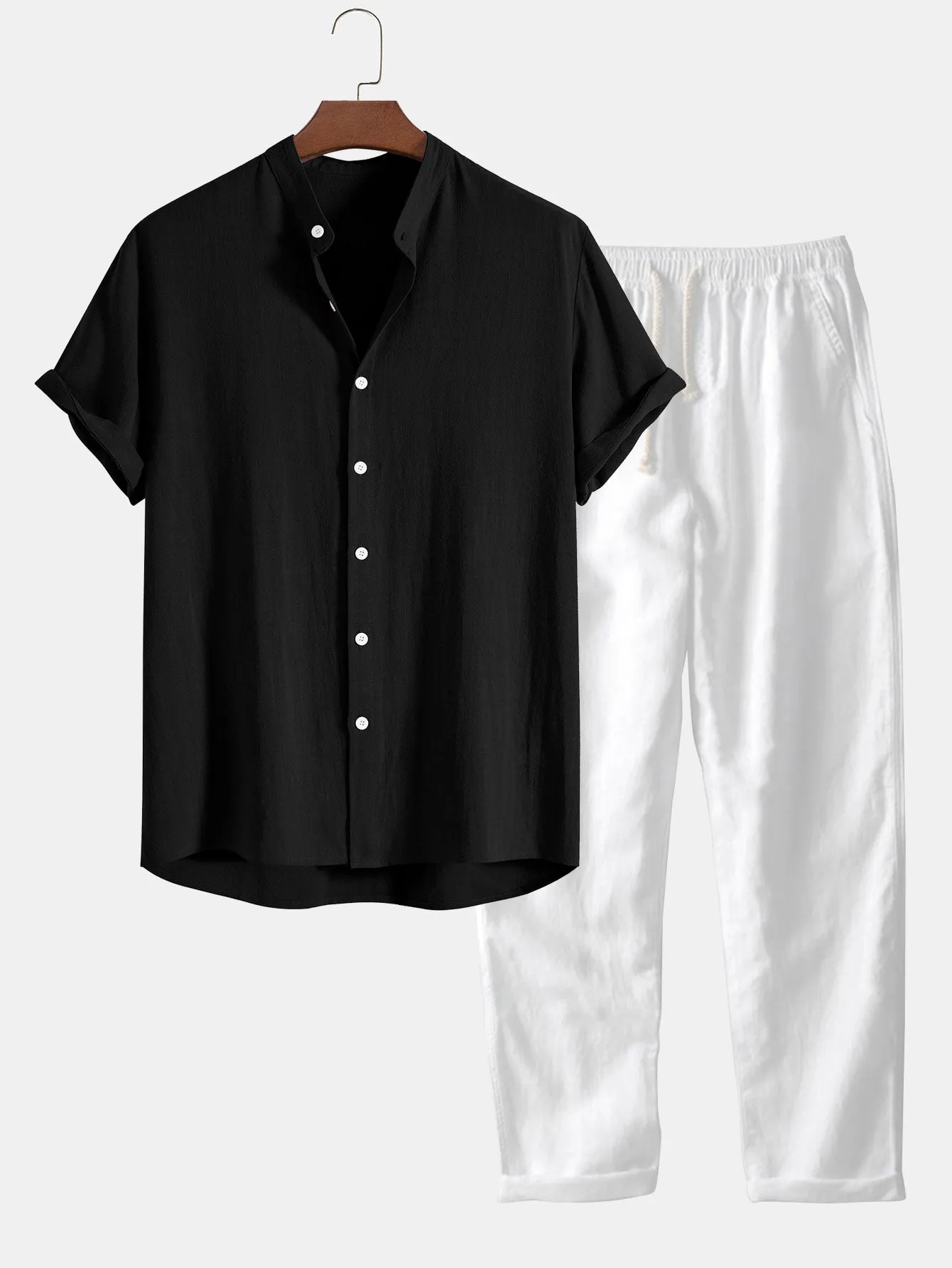 Eden | Men's Linen Polo Shirt and Pants Set