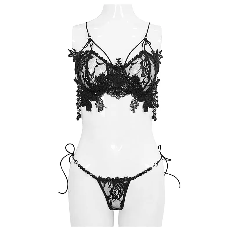 ESX003 lace bead chain sexy lingerie