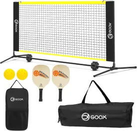 GOOX 6FT Small Mini Pickleball Net Set - Quick Setup Indoor/Outdoor Portable Practice Net