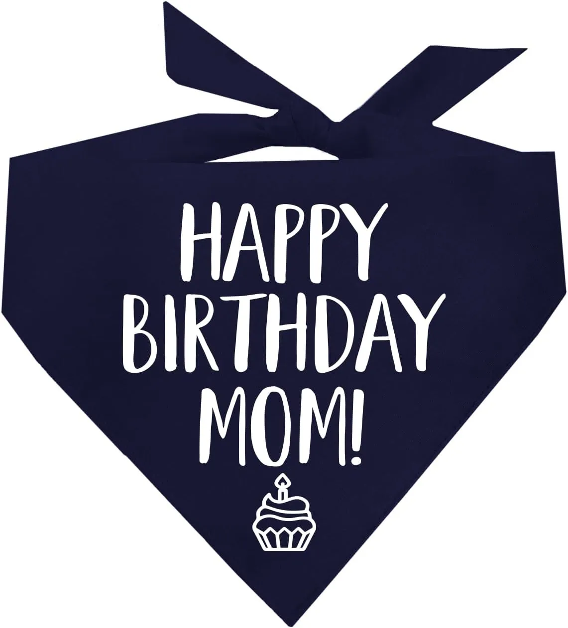Happy Birthday Mom! Dog Bandana (Navy, OS 168)