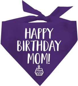 Happy Birthday Mom! Dog Bandana (Purple, OS 168)