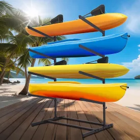 Kayak Storage Rack, Heavy Duty Kayak Racks for Garage and Outdoor Storage, Storage Rack for Kayak, Canoe, Surfboard & Paddleboard.