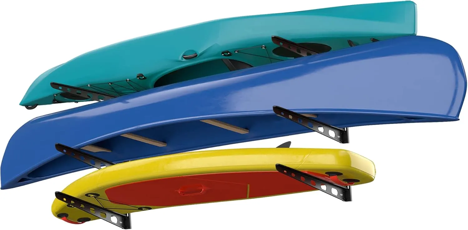Koova Wall Mounted Storage Rack for Canoes, Kayaks and Stand Up Paddle Boards | Made in The USA | Easy to Install - Hardware Included