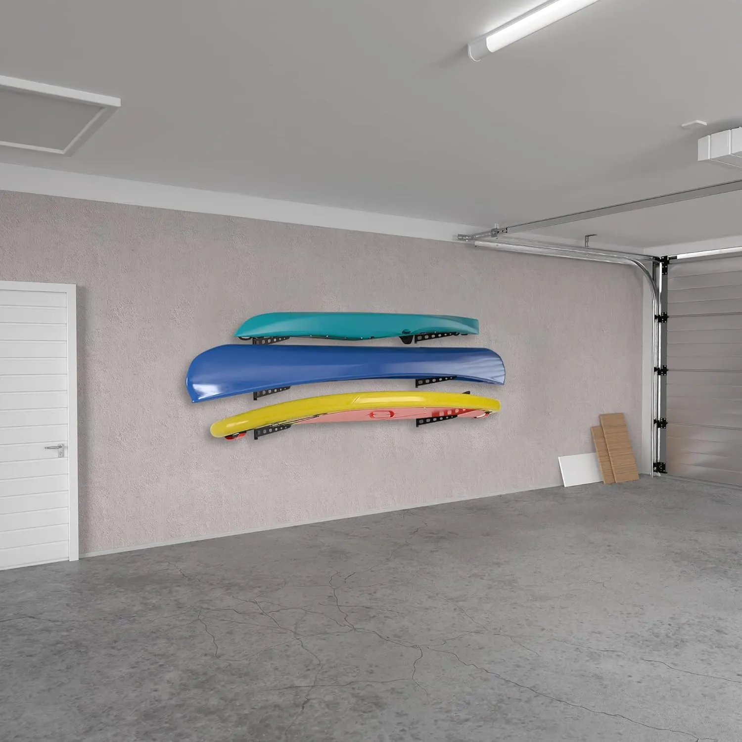 Koova Wall Mounted Storage Rack for Canoes, Kayaks and Stand Up Paddle Boards | Made in The USA | Easy to Install - Hardware Included