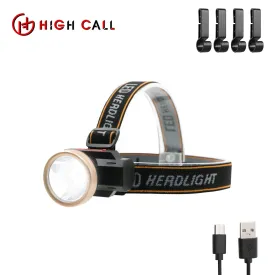 LED Rechargeable Lamp USB Headlamp Waterproof for Home Mountaineering Hiking Running Children's Strong Flashlight with Battery