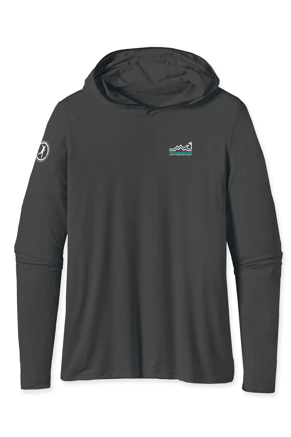 Live Forever Golf: Out of Office Performance Hoodie - Charcoal