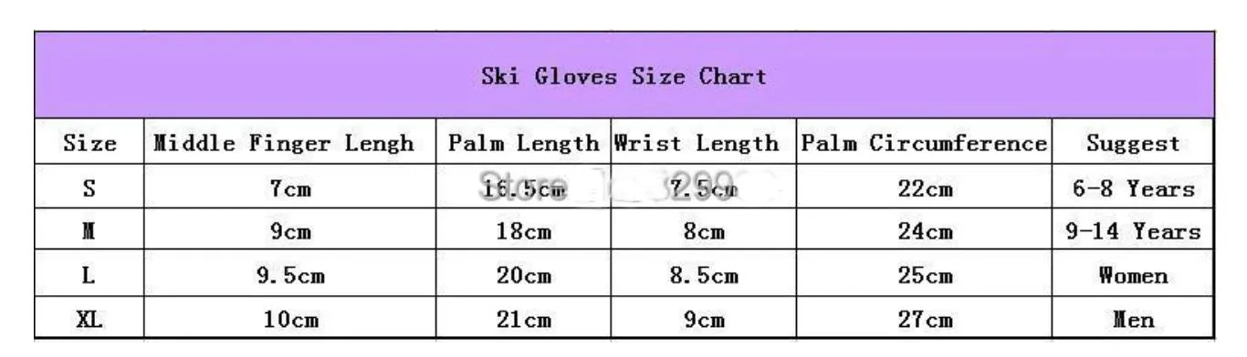 Outdoor Sport Thermal Snowboard Winter Snow Skiing Gloves