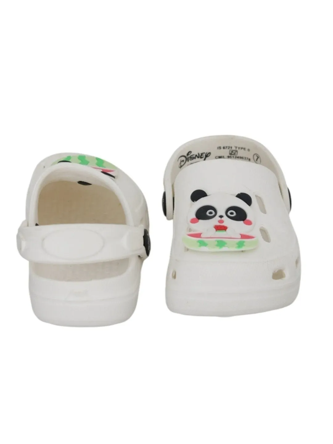 Playful Panda & Watermelon Charm Design Clogs for Girls