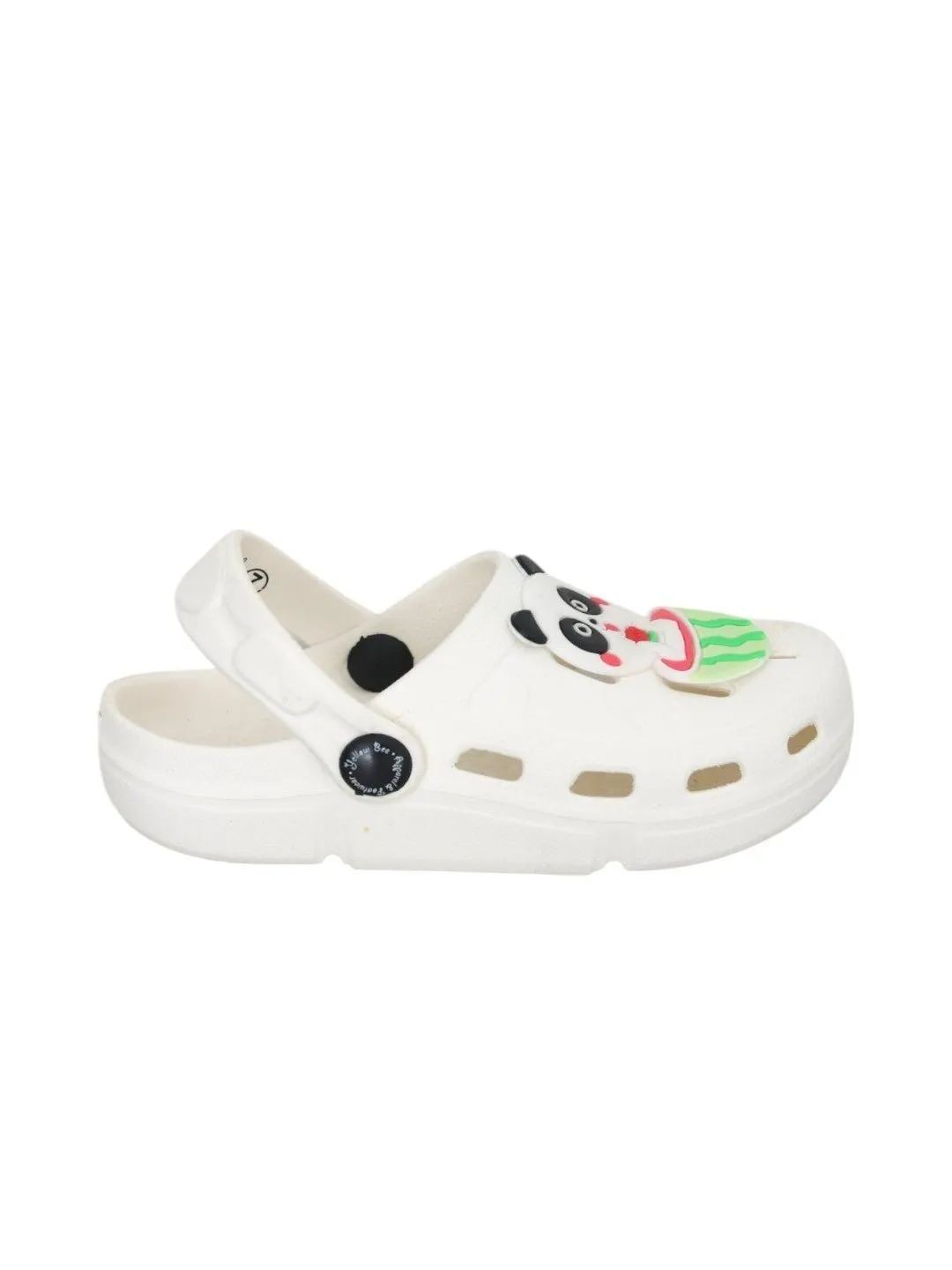 Playful Panda & Watermelon Charm Design Clogs for Girls