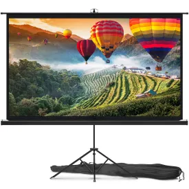 Projector Screen and Stand, 16:9 4K HD Projector Screen Outdoor 100 inch Portable Projector Screen with Stand