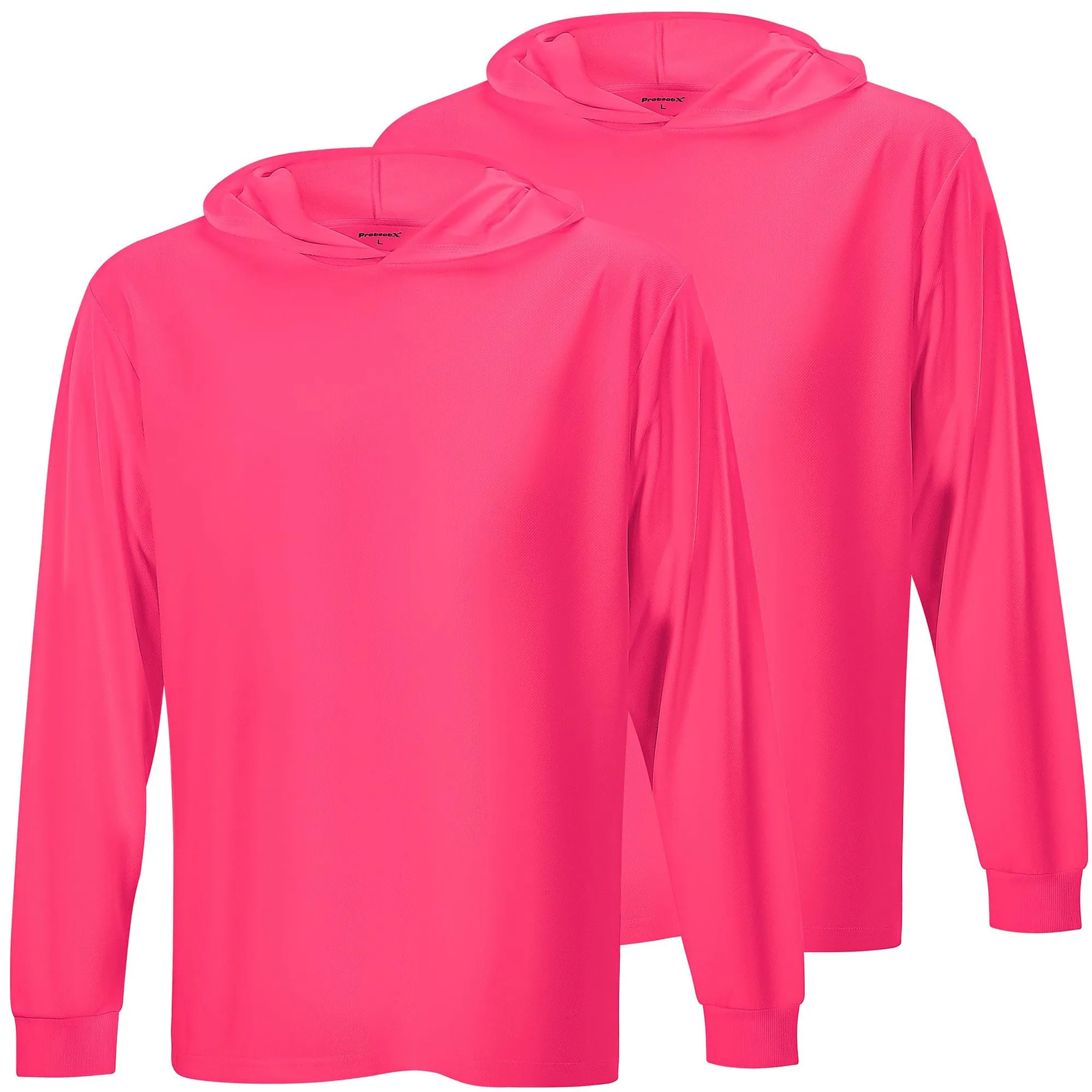 ProtectX 2-Pack Pink Lightweight Long Sleeve Hoodies UPF 50  Sun Protection Shirts For Men