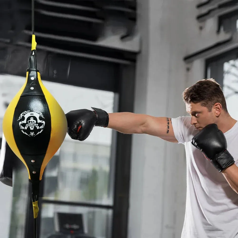 Quality PU Leather Boxing Punching Bag Pear Boxing Bag Inflatable Boxing Speed Bag Double End Training Reflex Speed Balls
