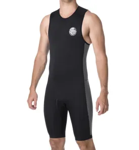 Rip Curl Aggrolite 2mm Back Zip Short John Wetsuit  - Black