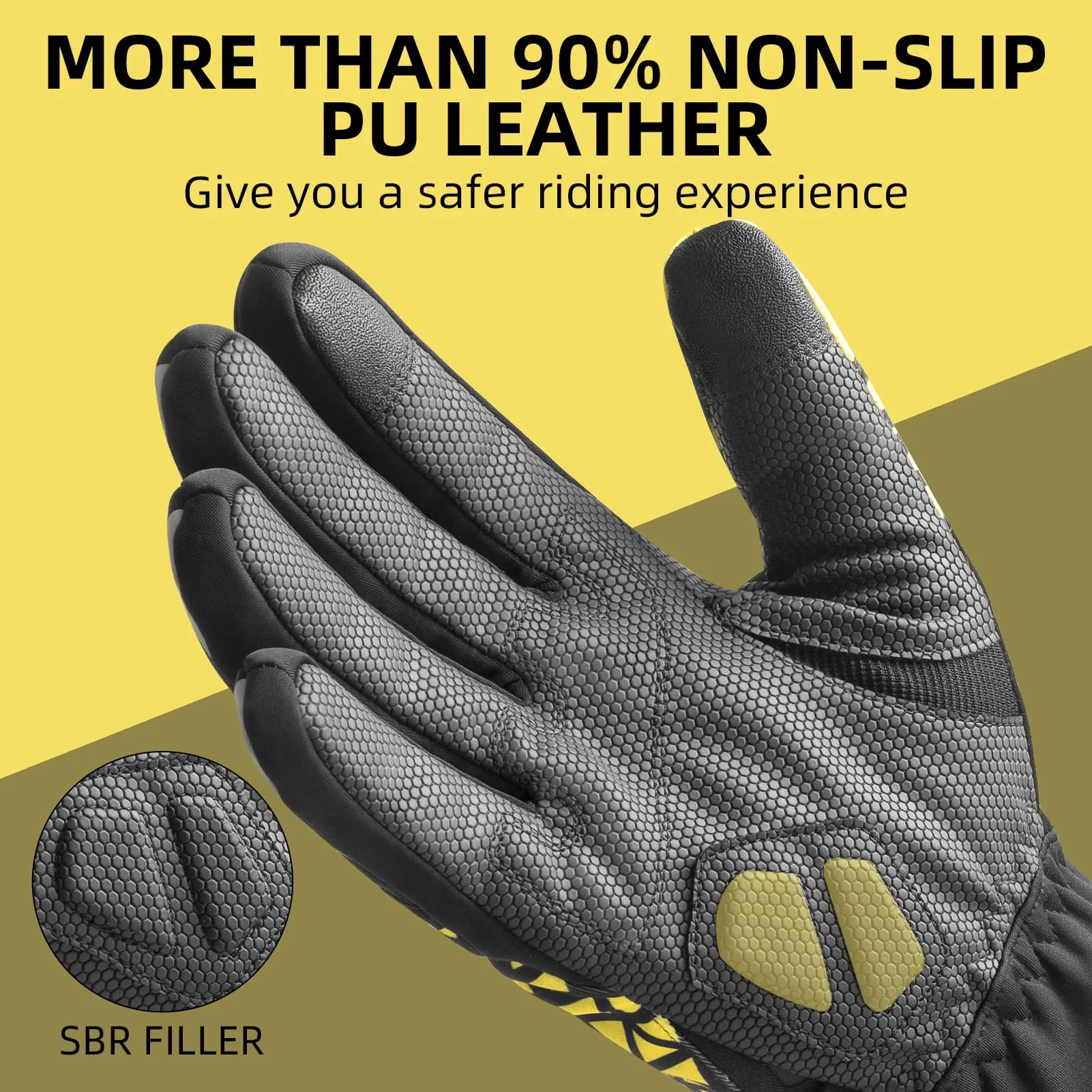 ROCKBROS Winter Thermal Cycling Warm Windproof Anti-Slip Gloves Touchscreen for Men Women