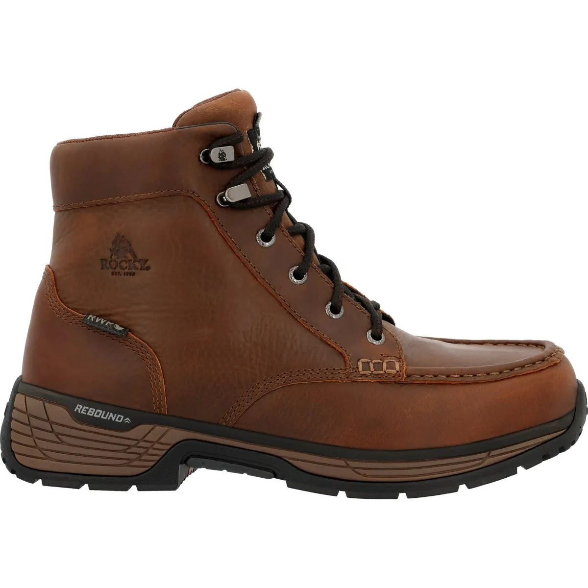 Rocky Treadflex Men's 6” Waterproof Work Boots Rkk0466 In Brown