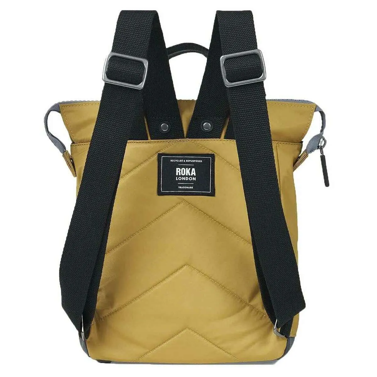 Roka Bantry B Small Black Label Recycled Nylon Backpack - Corn Yellow