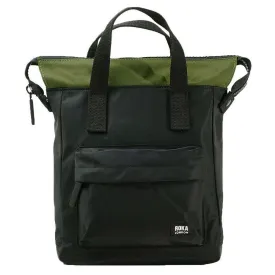 Roka Bantry B Small Creative Waste Two Tone Recycled Nylon Backpack - Black/Avocado Green