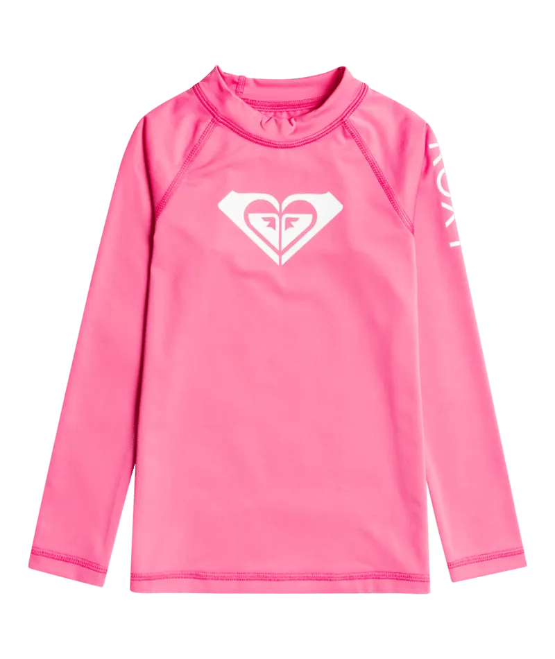 Roxy Whole Hearted L/S Rashguard-Pink Guava