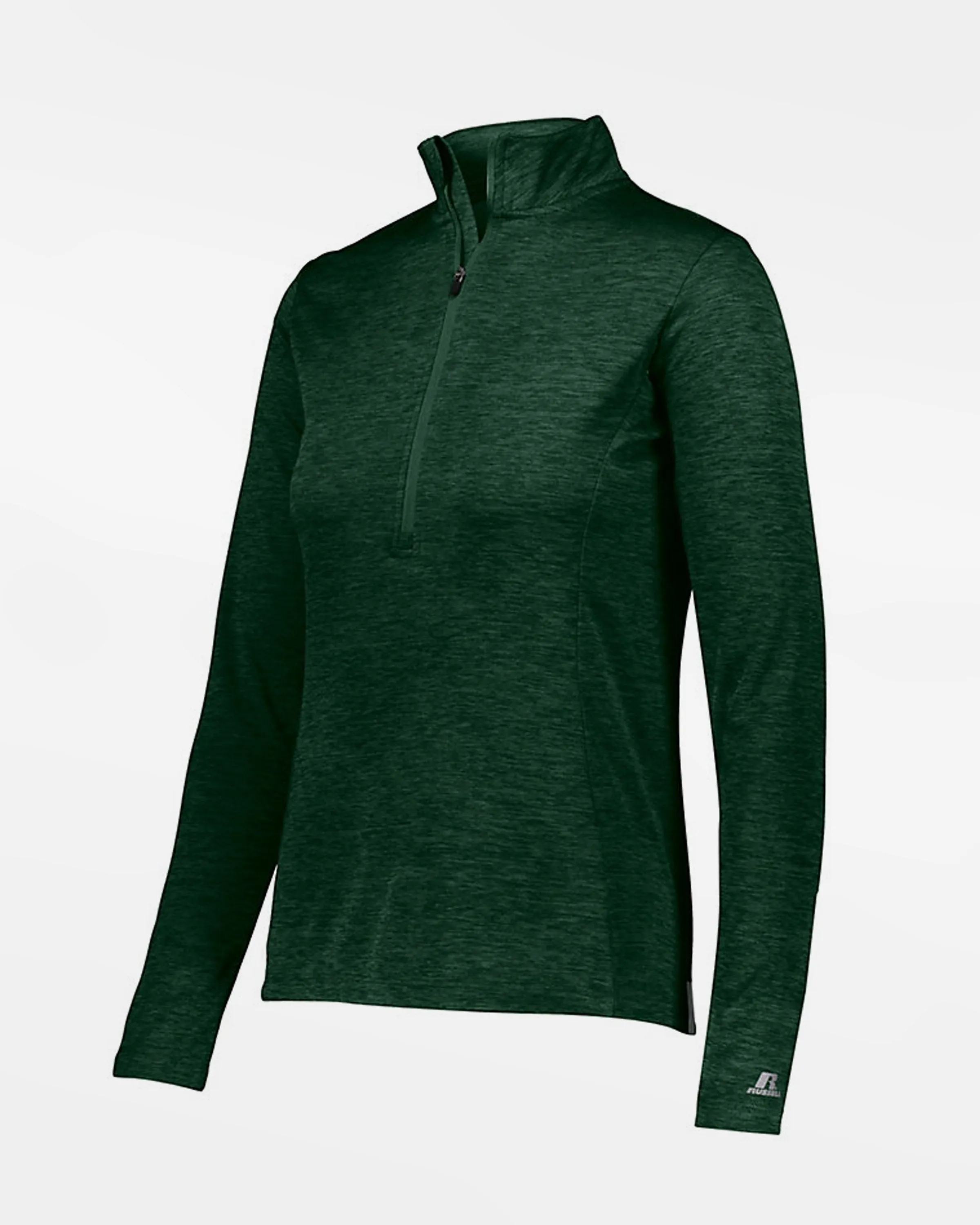 Russell Athletic Dri-Power Ladies Lightweight 1/4-Zip Pullover, heather dunkelgrün