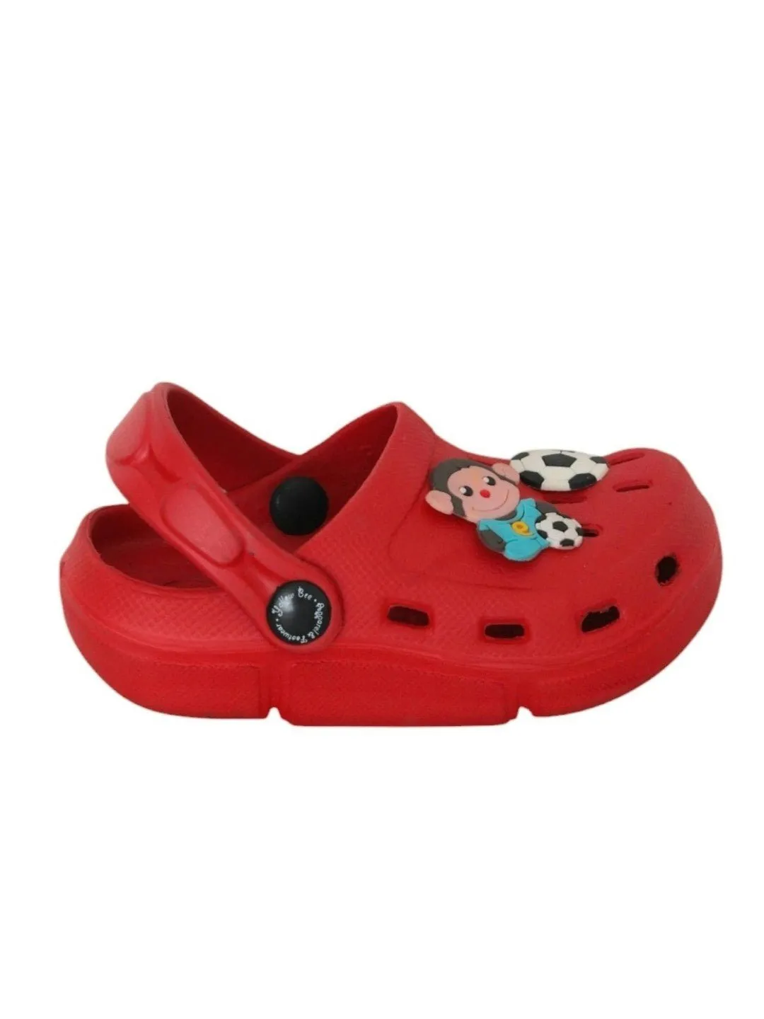 Soccer-Themed Fun Monkey Cartoon and Ball Design Clogs for Boys
