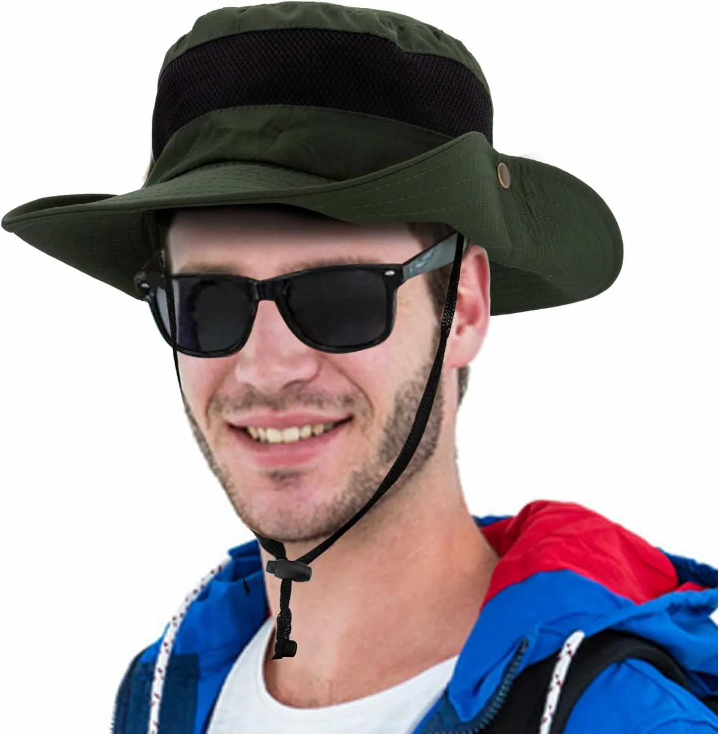 Sun Hats for Men Women Bucket Hat UPF 50 UV Protection Wide Brim with Neck Flap Hiking Beach Fishing Safari Hat