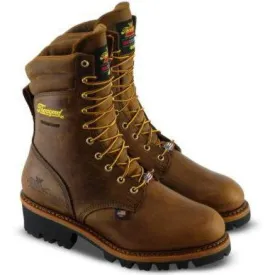 Thorogood Men's Logger 9" Steel Toe Insulated USA Work Boot - Brown - 804-3554