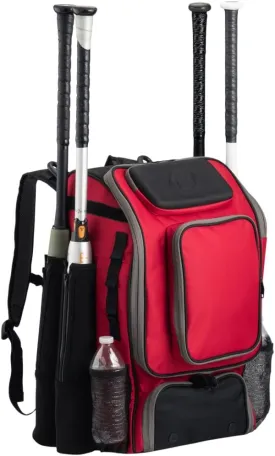 Tournament Backpack Baseball Bag for Adult and Youth, Large Capacity Bat Holder Bag Lightweight Softball Bag with Shoe Compartment and Fence Hook