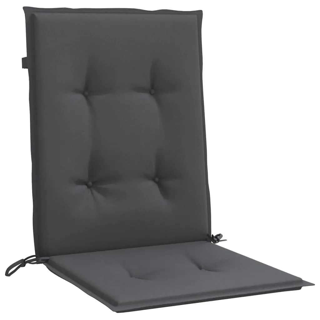 vidaXL Lowback Chair Cushions 6 pcs Melange Anthracite 100x50x4 cm Fabric