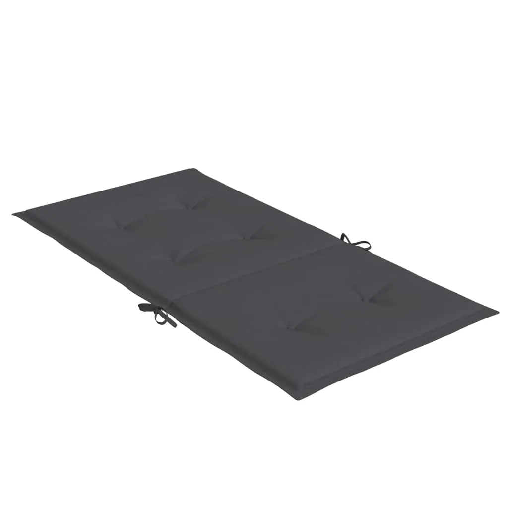vidaXL Lowback Chair Cushions 6 pcs Melange Anthracite 100x50x4 cm Fabric